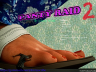 toes sandals unaware shrunken_man advertisement indoors red_nails nail_polish digital_render johnnyscribe