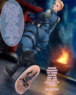 drawing blonde large_breasts butt in_shoe short_hair shrunken_woman under_foot milf dialogue mortal_kombat thick_thighs cassie_cage sonya_blade swgtsdrawing daughter incest