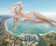bikini breasts giantess collage city mega blonde beach water lying_down bay jessica_nigri redcoffee1