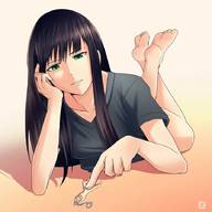 drawing giantess feet color barefoot playful lying_down teasing thunderafterdark