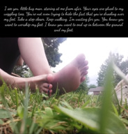 breasts feet toes soles teasing outdoors point_of_view dialogue relaxing missrissalynn