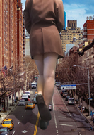 giantess collage city street walking insetosonhador