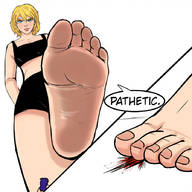 drawing crush feet blonde blood underwear short_hair cruel guireyart10