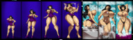 drawing growth giantess panties mega comic black_hair color butt destruction huge_breasts topless sequence outgrowing_building dress lactation panels debris cramped