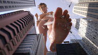 breasts giantess nude city mega destruction barefoot helicopter brunette looking_down point_of_view digital_render