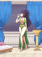 drawing growth color long_hair barefoot cleavage vial inksgirls