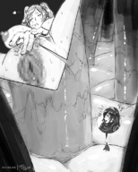 drawing micro pussy masturbation monochrome large_breasts pubic_hair sweat censored fire_emblem lucina hair_forest robin_(fire_emblem) onioniogre