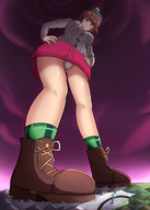 drawing giantess pokemon panties upskirt clothed brunette short_hair boots white_panties hat charlydibu dynamax pokemon_sword_and_shield gloria_(pokemon)