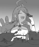 drawing vore monochrome unaware shrunken_people eating point_of_view vaderaz on_food