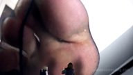 collage feet stockings shrunken_people point_of_view purple_nails loryelle