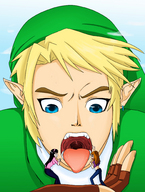 vore tongue giant male shrunken_woman hysterical link_(the_legend_of_zelda)