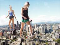 giantess collage city mega blonde destruction handheld foot_crush looking_down sunglasses giantesses analternateusername