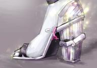 drawing color high_heels in_shoe foot_crush shrunken_person white_skin no_background steven_universe white_diamond on_kinky spinel cartoon_network