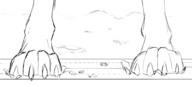 drawing giantess crush furry monochrome destruction paws vehicles outdoors mortess