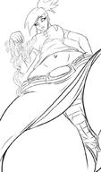 drawing panties wings upskirt monochrome large_breasts fairy ponytail frankie_foster shrunken_woman looking_down between_fingers bryan_lobdell no_background pinched oc fosters_home_for_imaginary_friends bare_midriff cartoon_network