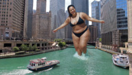bikini collage city swimsuit water bbw walking boats outdoors francielly_lima