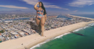 giantess collage swimsuit beach bbw walking outdoors tekitocreations