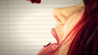 collage lying_down shrunken_man between_fingers on_tongue pinched loryelle