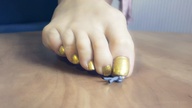 collage blonde long_hair barefoot soles shrunken_man pinned loryelle
