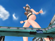 giantess city large_breasts clothed cleavage yellow_eyes june_jules point_of_view