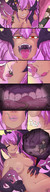 breasts drawing nude vore horns comic color long_hair tongue licking saliva anime smiling pink_hair bondage inside_mouth dangle inside_stomach monster_girl point_of_view licking_lips dragon_girl vaderaz imminent_vore internal_view throat_bulge monster_girl_encyclopedia jabberwock