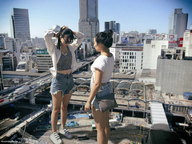 giantess collage city black_hair asian sunglasses giantesses kyoujingirls