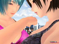 giantess blue_eyes cleavage blue_hair brown_eyes shrunken_men june_jules hand giantesses