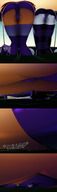 drawing giantess panties blushing upskirt alien comic color butt purple_hair stockings raven teen_titans red_hair starfire boots bending_over looming unaware shrunken_woman thighs indoors pussy_crush cape smothering leotard hood thick_thighs dc_comics orange_skin pale_skin grey_skin titan_tower cutaway ravenravenraven jinx_(teen_titans) jinx