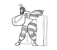 drawing city monochrome black_hair long_hair cleavage buildings huge_breasts no_background blakeroats