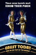 drawing giantess earth alien color clothed planet gun giantesses bodysuit looking_up catsuit looking_at_viewer spacesuit cosmic_giantess ia-r-d