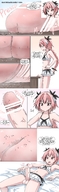 drawing micro comic color penis ochiko_terada smiling story pink_hair ponytail shrunken_people looking_down precum crossdressing dialogue panels ydnkm large_penis astolfo
