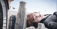 giantess collage city mega destruction clothed rampage buildings helicopter military red_hair lying_down uniform cosplay los_angeles catsuit jumpsuit scarlett_johansson black_widow marvel_comics ia-r-d