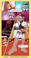 drawing giantess pokemon feet comic color stadium foot_crush point_of_view dialogue gym_leader fedextreme dynamax bea_(pokemon) pokemon_sword_and_shield