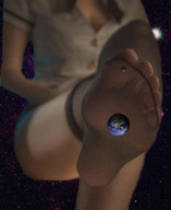 giantess collage earth giga space planet toes soles nylons