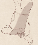drawing giantess feet furry masturbation anthro monochrome cum penis clothed bunny barefoot fox paws foot_crush shrunken_man under_foot disney no_background judy_hopps zootopia nick_wilde bax590 under_paws