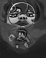 drawing jessie monochrome lips drink shrunken_man drinking point_of_view perspective imminent_vore mspaintgts