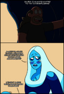 drawing giantess pussy blushing color long_hair blue_eyes blue_skin dialogue inside_pussy no_background steven_universe blue_diamond greg_universe