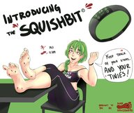 drawing long_hair barefoot smiling green_hair foot_crush shrunken_people braid stuck_to_foot cinnamondu_st