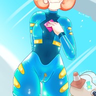 drawing color clothed camel_toe red_hair short_hair shrunken_woman standing thighs zipper pearl steven_universe peridot skintight_clothing clothing_entrapment lewdssonk