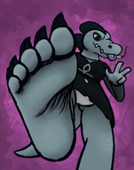 drawing panties feet furry anthro upskirt color tongue clothed toes barefoot soles low_angle foot_crush smoking looking_down reptile goth white_panties point_of_view looking_at_viewer raised_foot sharp_teeth imminent_crush scalie bea crocodile peace_sign night_in_the_woods beatrice_santello loonydoony