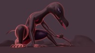 gentle pokemon nude furry anthro tongue squatting shrunken_man reptile thighs crouching sharp_teeth scalie looking_at_tiny digital_render touch dynamax salazzle pokemon_sword_and_shield the-tao-swordsman