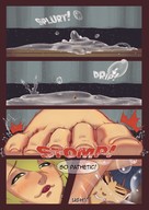 drawing nude feet comic color cum toes anime foot_crush shrunken_woman teasing cruel under_foot dialogue femboy covered_in_cum kononiko shortest_knight_of_the_year