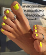 collage micro toes barefoot climbing story shrunken_man toe_ring