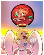 drawing vore angel blonde color long_hair stomach yellow_hair shrunken_woman lulu halo cookie internal_view mspaintgts