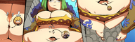 drawing micro comic color cleavage sweat green_hair navel shrunken_woman mspaintgts brandish dimaria fairytail