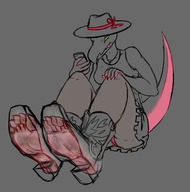 drawing pokemon panties feet furry tail anthro upskirt monochrome tongue claws clothed toes soles green_eyes insole in_shoe shrunken_men sitting phone trapped reptile hat necklace multiple_victims see_through sharp_teeth scalie no_background sundress salazzle nuclearcheshire