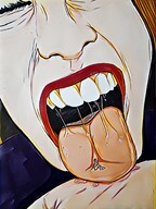 drawing vore long_hair licking saliva open_mouth itsniks