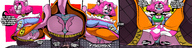 drawing panties furry upskirt comic color butt butt_crush low_angle pink_hair shrunken_woman cat_girl smothering striped_panties mspaintgts