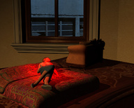 jeans shoes carg shrunken_woman digital_render