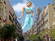 giantess collage mega handheld wonderslug airplane running looking_down point_of_view patricia_parada